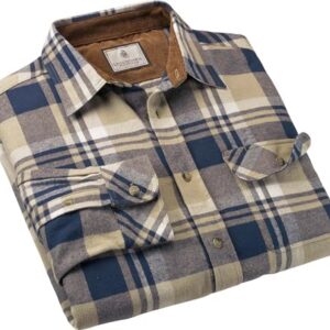 Legendary Whitetails Men’s Buck Camp Flannel, Long Sleeve Plaid Button Down Casual Shirt