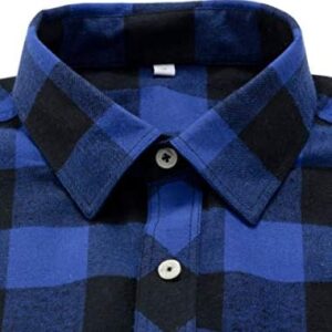 Alimens & Gentle Men’s Button Down Regular Fit Long Sleeve Plaid Flannel Casual Shirts